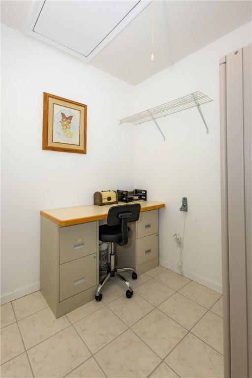 office featuring light tile patterned floors