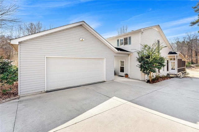 view of property with a garage