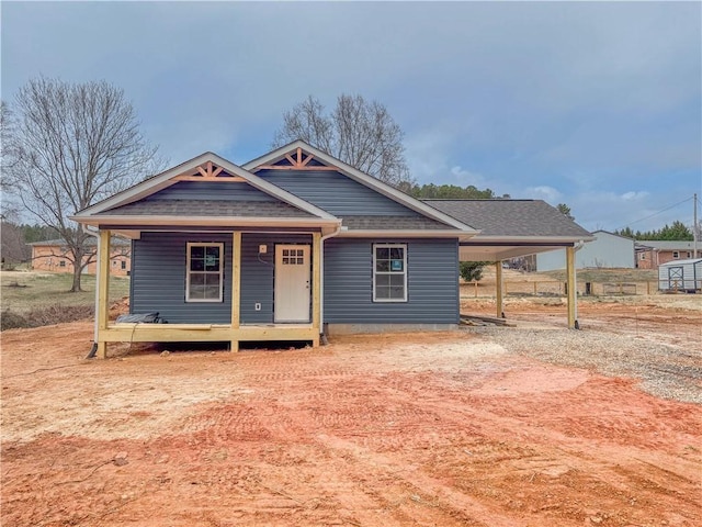 view of front of home featuring a porch