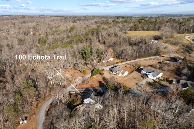 aerial view with a view of trees