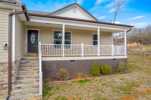 view of front of property with a porch