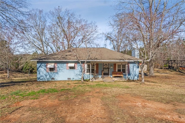 view of front of property featuring covered porch