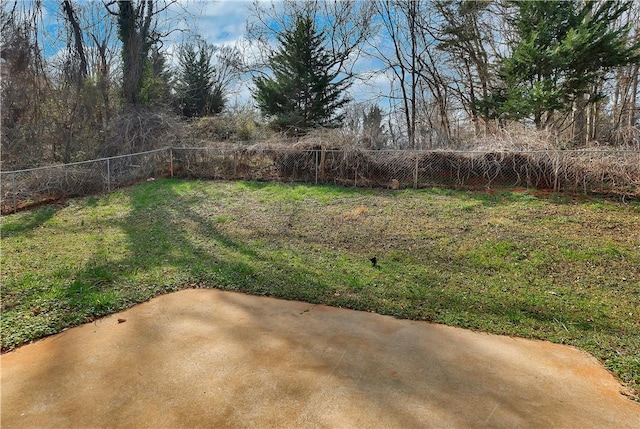 view of yard with a patio