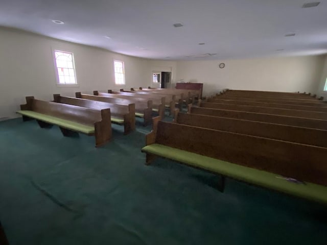 interior space featuring carpet floors