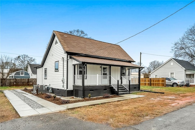 bungalow featuring covered porch