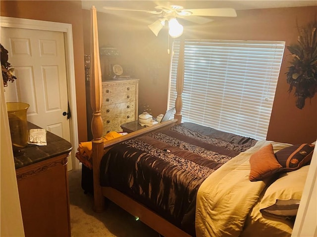 bedroom with ceiling fan