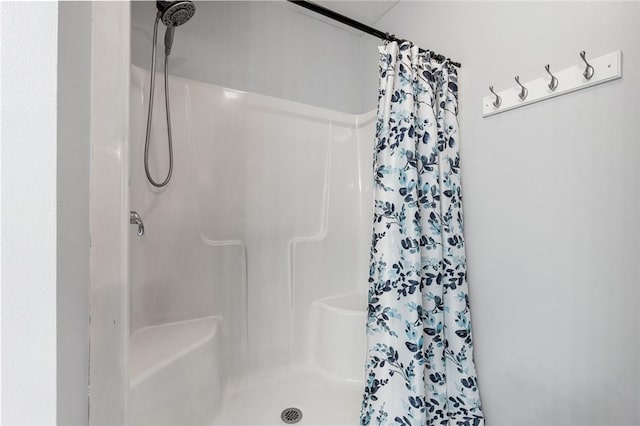 bathroom with walk in shower