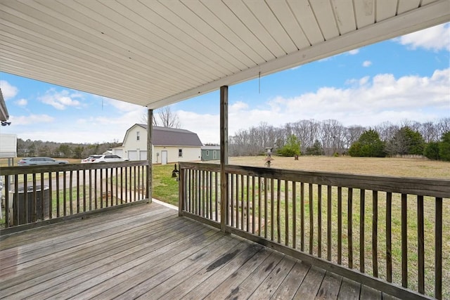 3301 Jones Chapel Rd, Honea Path, SC 29654 - wooden deck featuring a lawn