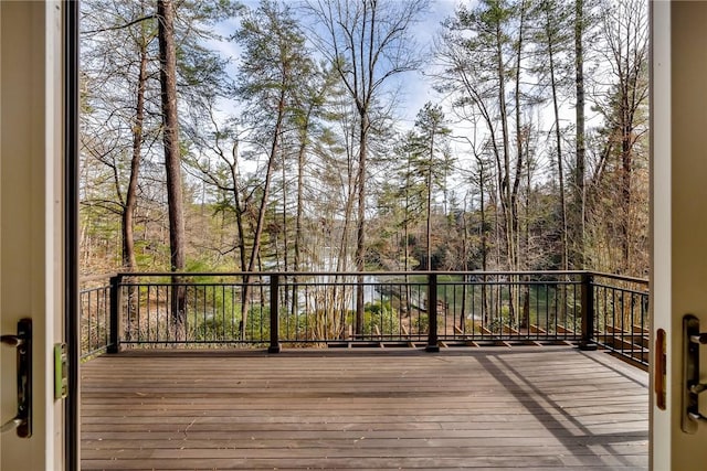 view of wooden terrace