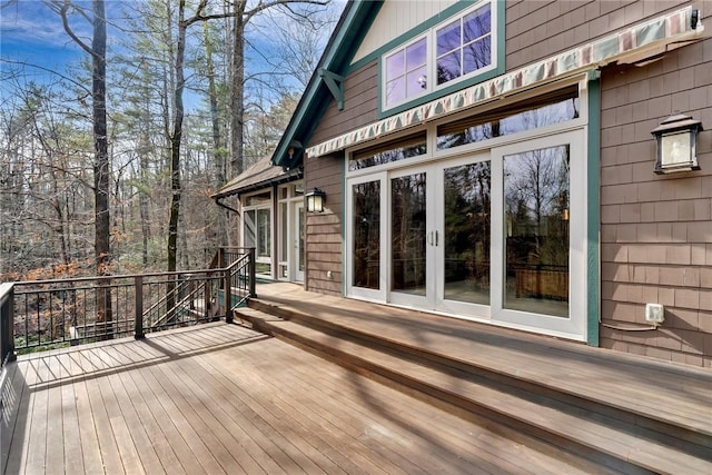 deck with french doors