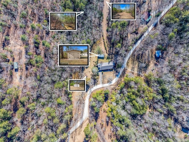 540 Gnats Hollow Rd, Mountain Rest, SC 29664 - aerial view of property's location featuring property parcel outlined