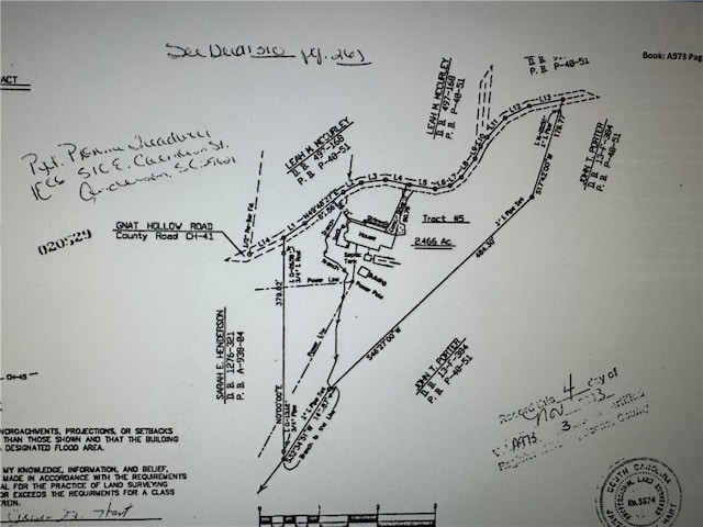 540 Gnats Hollow Rd, Mountain Rest, SC 29664 - survey map / technical document