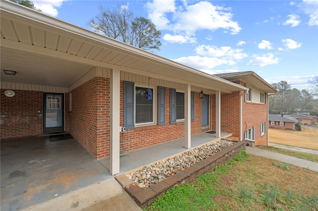 exterior space featuring covered porch