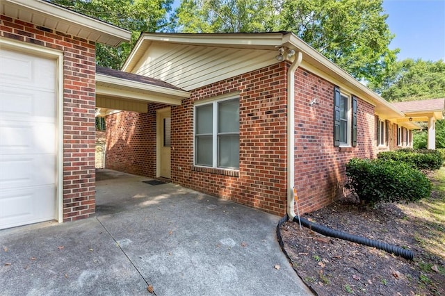 view of home's exterior featuring a garage