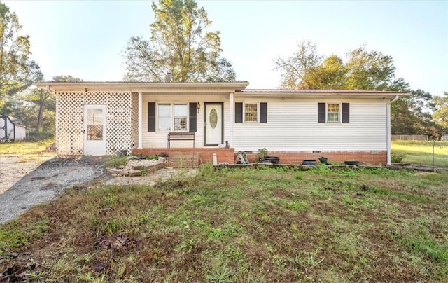 view of ranch-style home