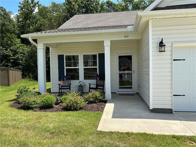 413 Sonoma Ct, Seneca, SC 29678 - property entrance with covered porch, a garage, and roof with shingles