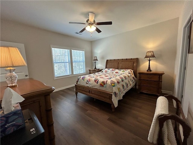 413 Sonoma Ct, Seneca, SC 29678 - bedroom with dark wood-style floors and a ceiling fan