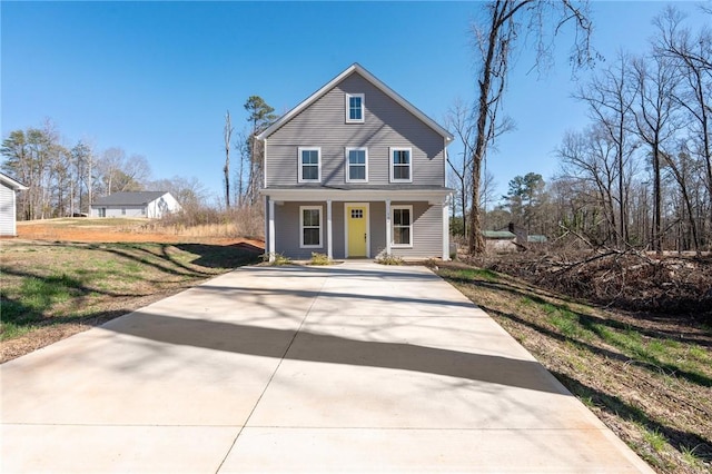 view of front property with a porch