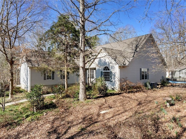 view of front of home featuring central AC