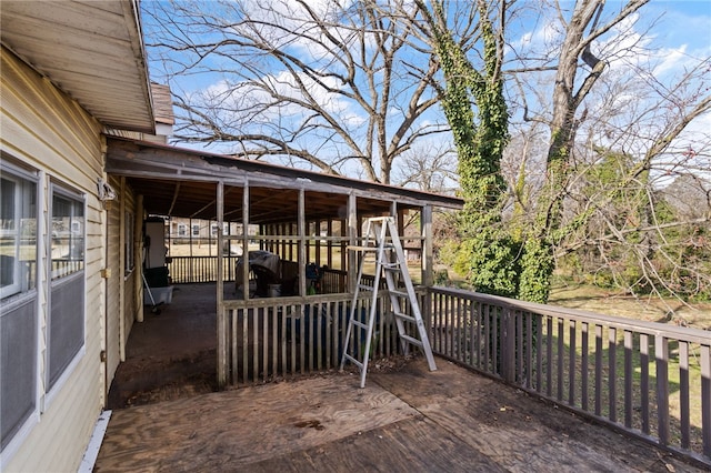 view of wooden terrace