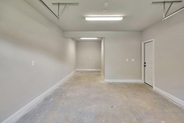 garage with baseboards