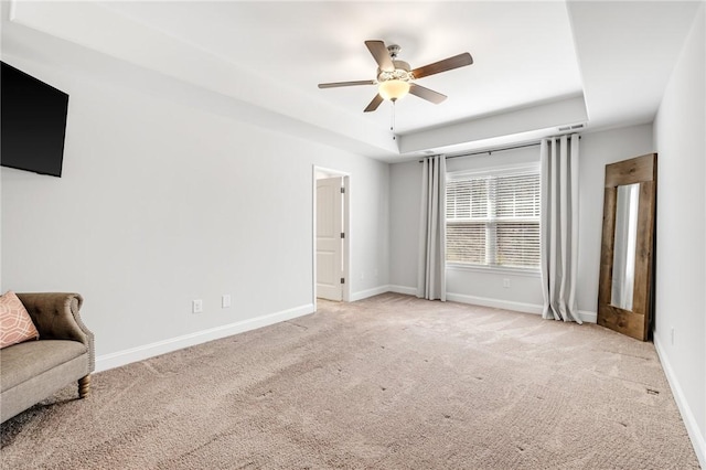129 Rushing Creek Ln, Piedmont, SC 29673 - unfurnished room featuring baseboards, a raised ceiling, and light colored carpet