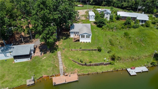 93 Parnell Rd, Abbeville, SC 29620 - view from above of property with a large body of water