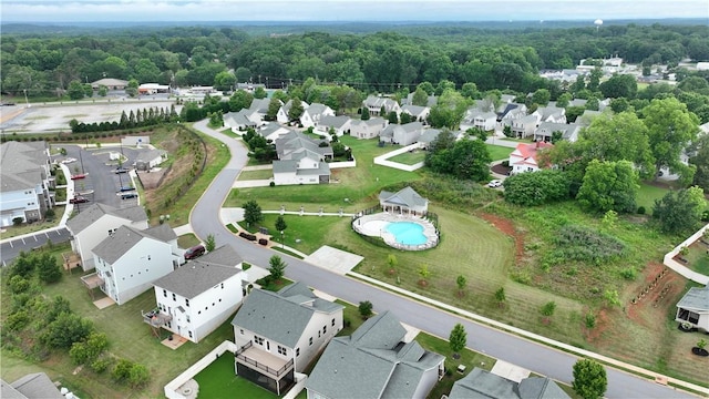 400 Bee Cove Way, Pendleton, SC 29670 - aerial perspective of suburban area with a forest and a pool