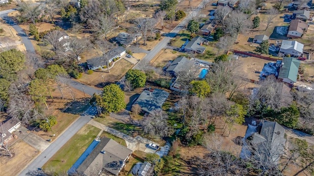 aerial view with a residential view