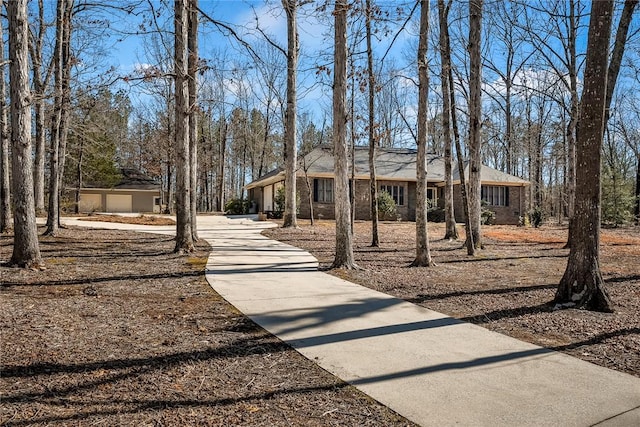 exterior space featuring driveway