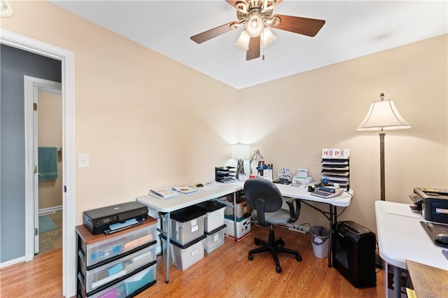123 Bass Dr, Fair Play, SC 29643 - office space featuring ceiling fan and wood finished floors