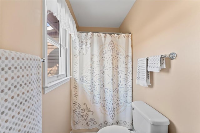 123 Bass Dr, Fair Play, SC 29643 - bathroom featuring toilet and a shower with curtain