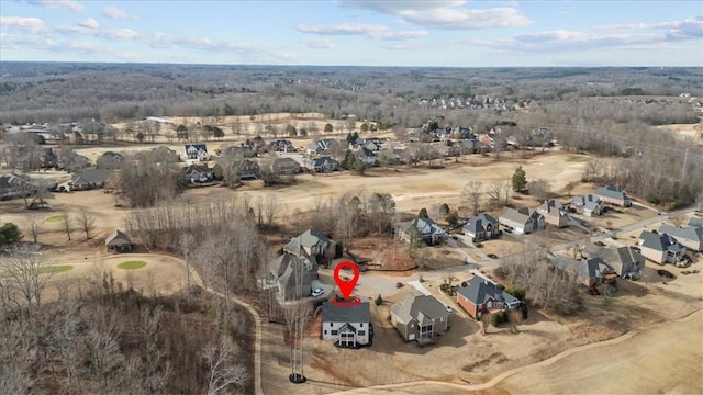 bird's eye view with a residential view