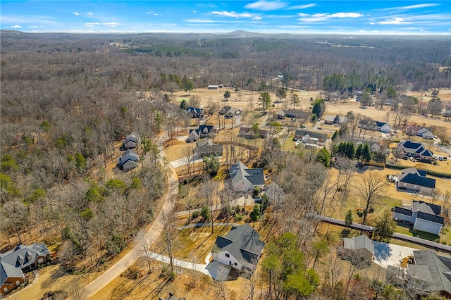 aerial view with a forest view