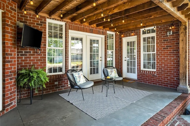 view of patio with french doors