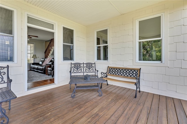 view of wooden terrace