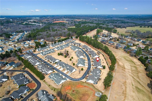 bird's eye view featuring a residential view