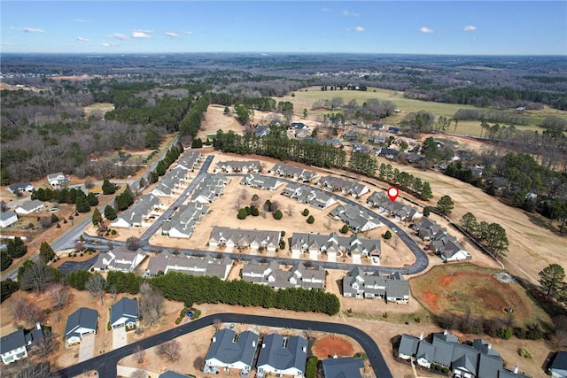 drone / aerial view featuring a residential view