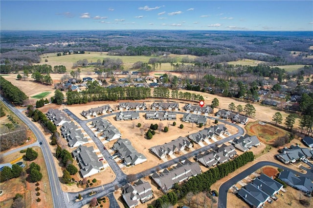 bird's eye view featuring a residential view