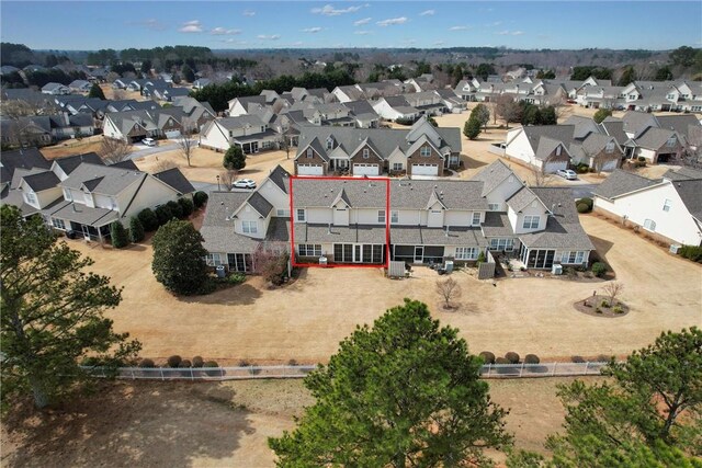 aerial view featuring a residential view