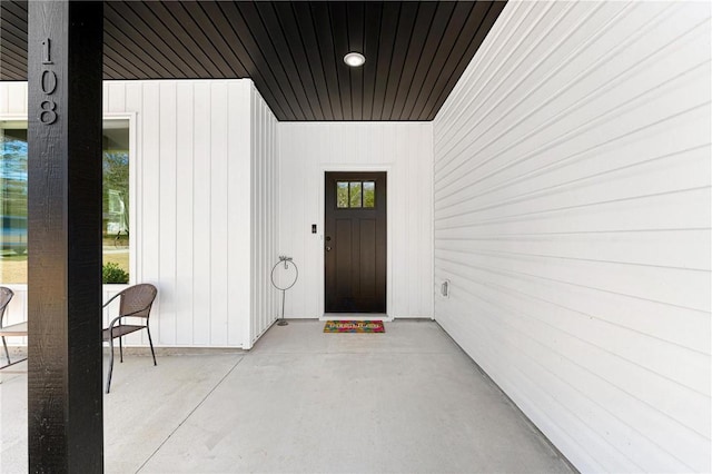 view of doorway to property