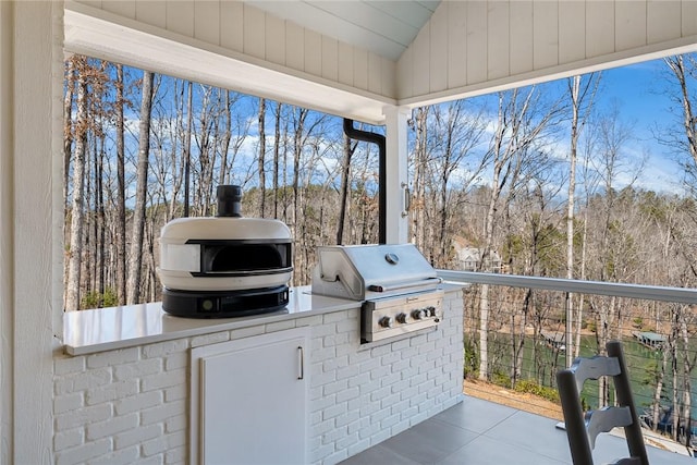 view of patio / terrace with area for grilling and grilling area