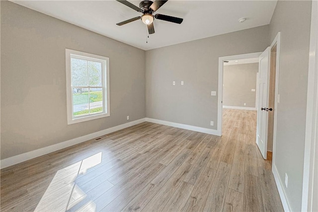 224 Simpson St, Westminster, SC 29693 - empty room featuring light wood finished floors and ceiling fan