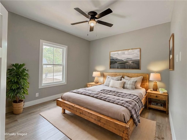 224 Simpson St, Westminster, SC 29693 - bedroom featuring wood-type flooring and ceiling fan