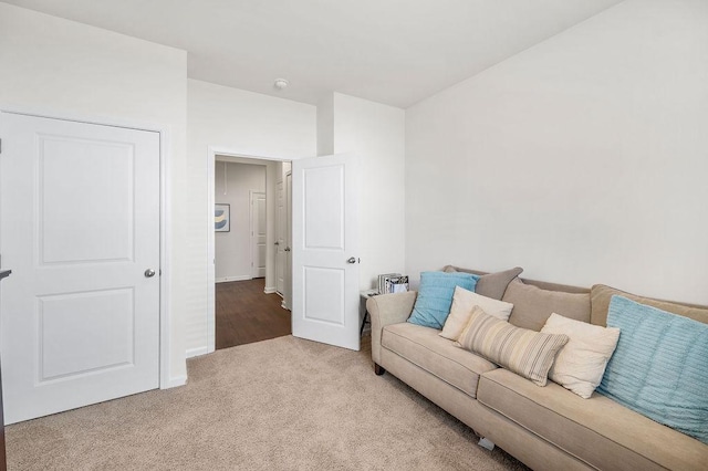 living room featuring carpet flooring