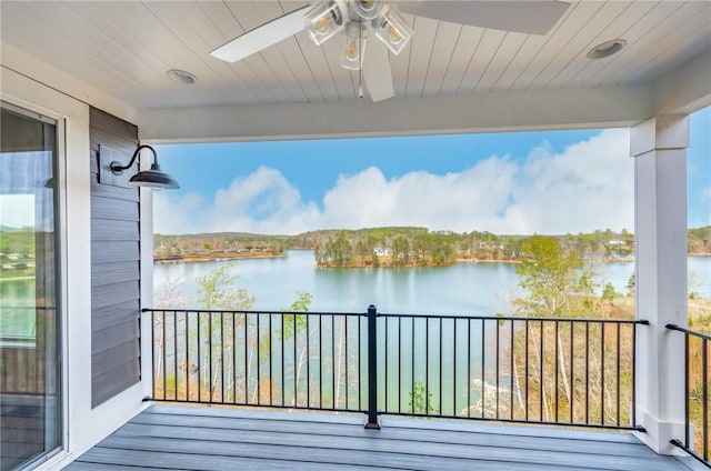 1230 Melton Rd Unit 215, West Union, SC 29696 - balcony featuring a ceiling fan and a water view