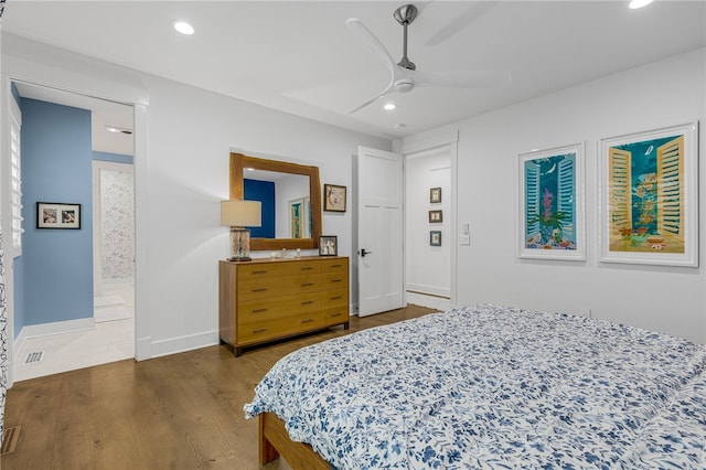 1230 Melton Rd Unit 215, West Union, SC 29696 - bedroom with recessed lighting, dark wood finished floors, and baseboards
