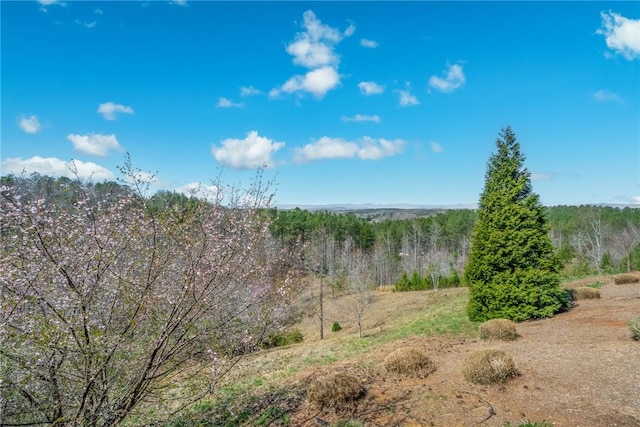 view of landscape with a view of trees