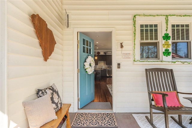 view of doorway to property