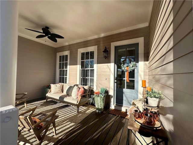 254 Thomas Green Blvd, Clemson, SC 29631 - exterior space featuring ceiling fan and covered porch